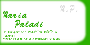 maria paladi business card